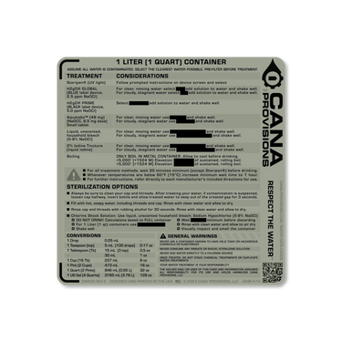 1 Liter / 1 Quart Decal