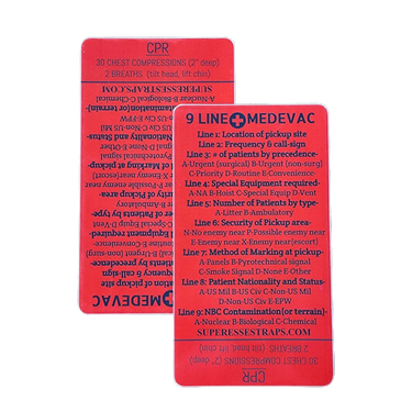 9 Line MedEvac Decal - Medical Evacuation Reference Sticker