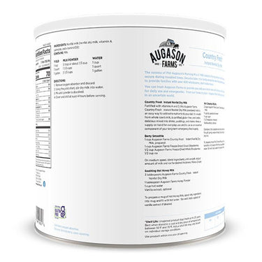 Country Fresh Instant Nonfat Dry Milk Can – 39 Servings