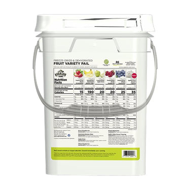 Dehydrated & Freeze-Dried Fruit Variety Pail – 86 Servings