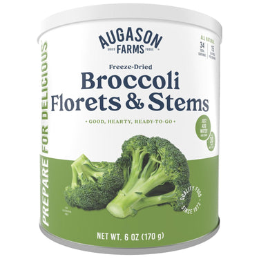 Freeze Dried Broccoli Florets & Stems Can – 34 Servings