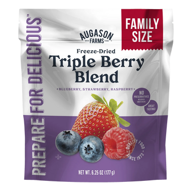 Freeze Dried Triple Berry Blend Family Size Pouch, 16 Servings