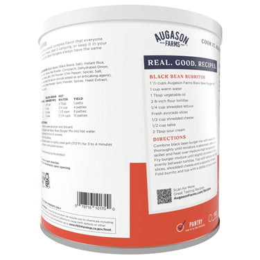 Gluten Free Black Bean Burger Mix Can – 38 Servings