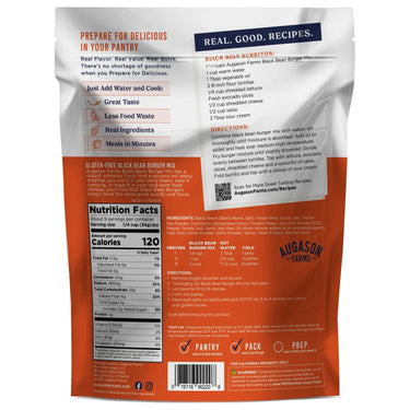 Gluten Free Black Bean Burger Mix Pouch – 9 Servings