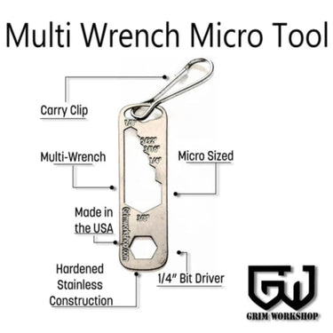 Multi Wrench Micro Tool : EDC Wrench Multi Tool