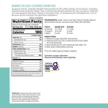 Orange Delight Drink Mix Can – 52 Servings
