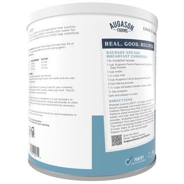 Pasteurized Dried Whole Egg Powder Can – 85 Servings
