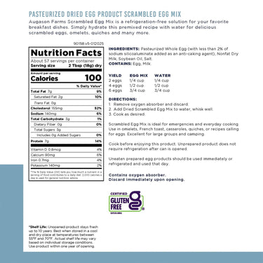 Pasteurized Scrambled Egg Mix Can – 57 Servings