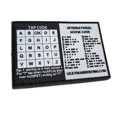 Storage Pocket Patch: Morse and Tap Code