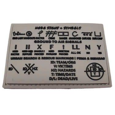 Superesse Straps Storage Pocket Patch – Survival Signals & Markings Reference