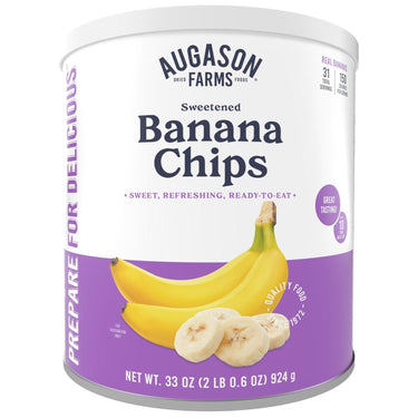 Sweetened Banana Chips Can, 31 Servings