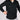 Black quarter-zip pullover with pass-through pocket, showing a hand drawing a concealed firearm.