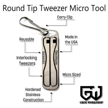 Tweezer Micro Tool Rounded Tip
