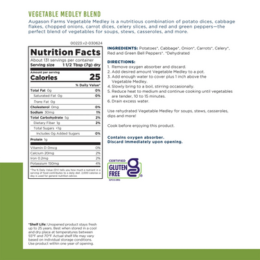 Vegetable Medley Blend Can – 131 Servings