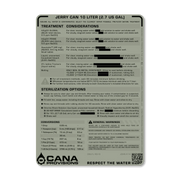 10L Jerry Can (2.7 US GAL) Decal