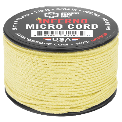 1.18mm Kevlar® Aramid Micro Cord – Heat-Resistant (Yellow)