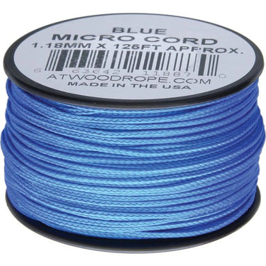 Blue 1.18mm Micro Cord, 125ft roll, from Atwood Rope MFG, Made in the USA.