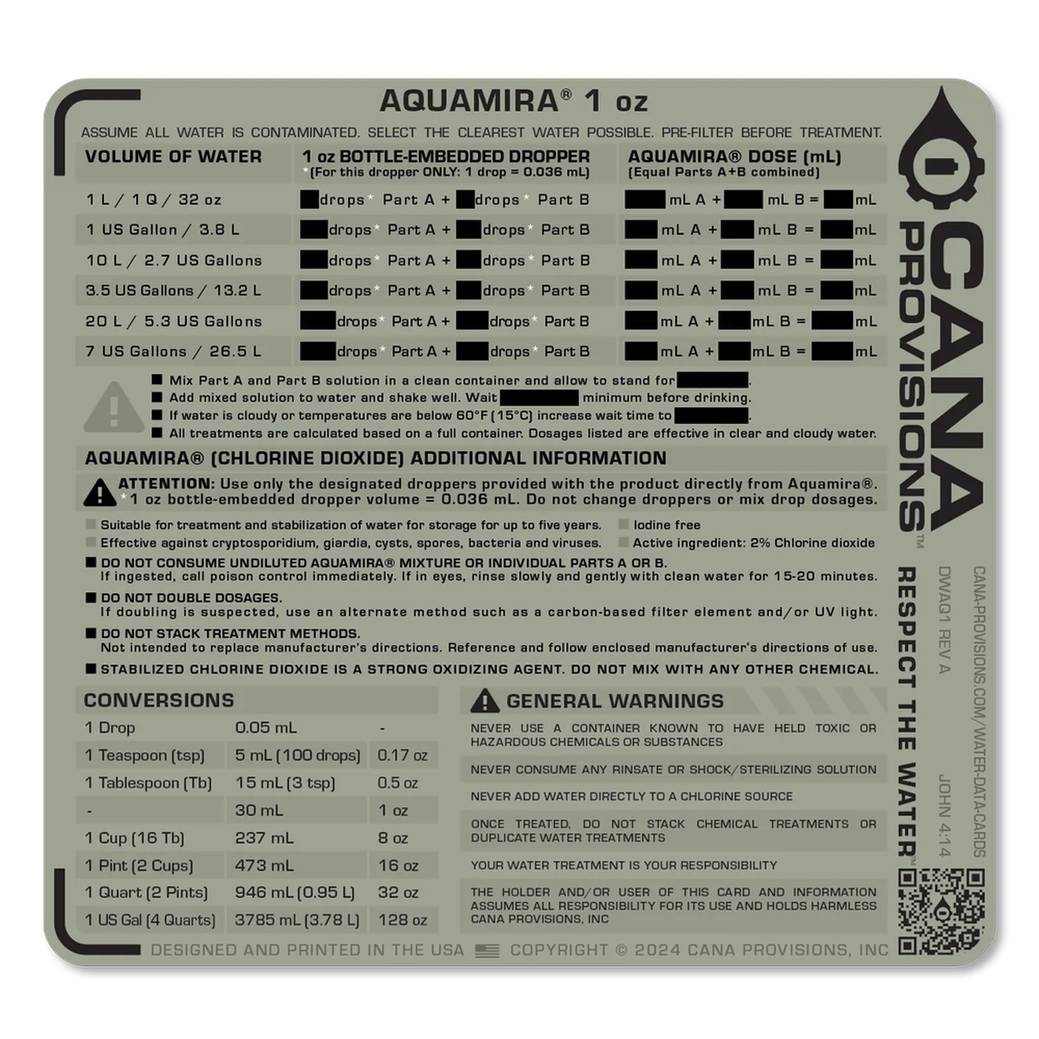 1oz Aquamira Decal
