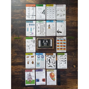 20 Piece Emergency and Survival Tip Card Kit: 20 Weatherproof Tip Cards