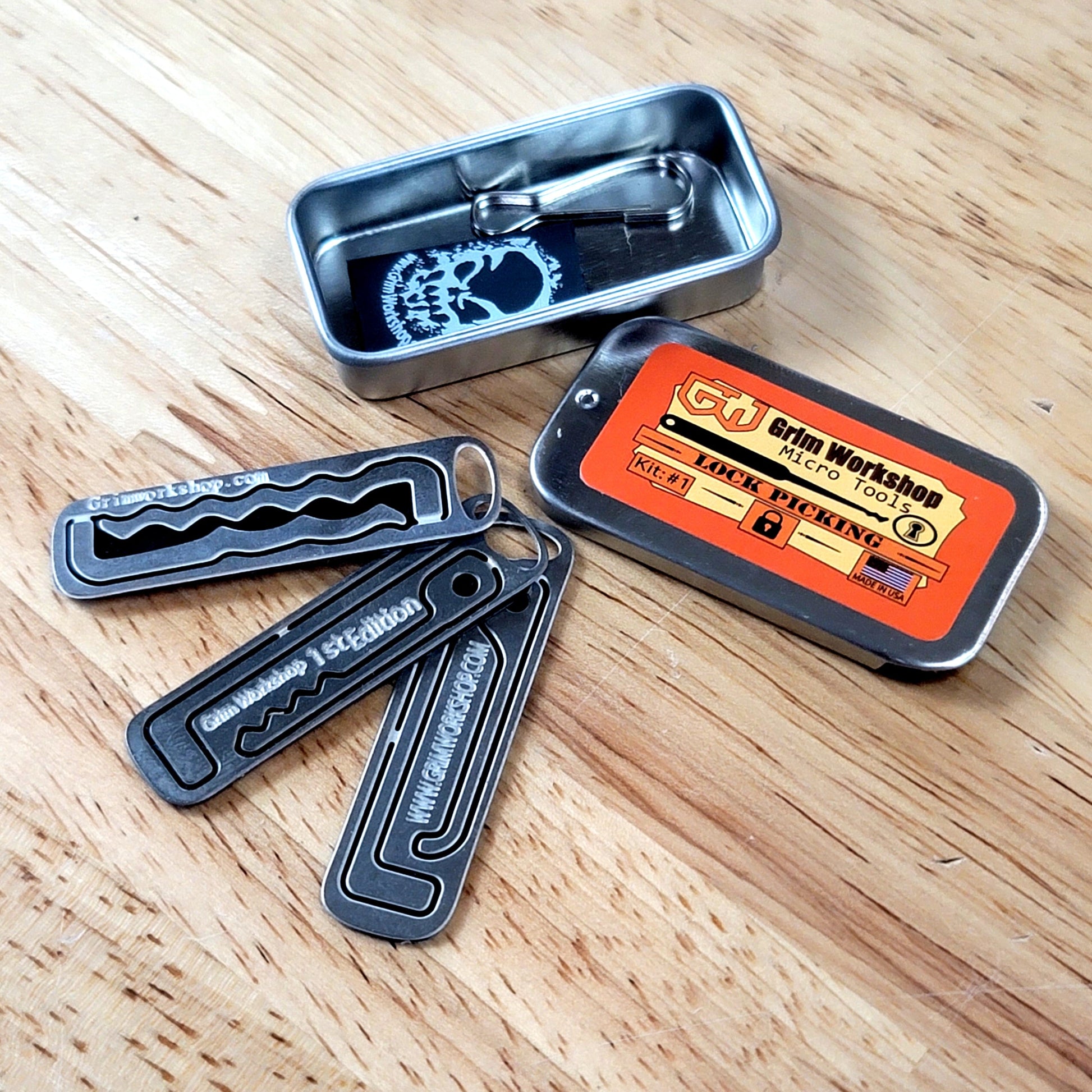 EDC lock pick set covert entry tools on a lock picking keychain