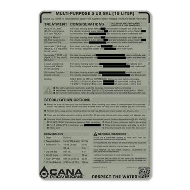 5 US GAL (19 L) Multi-Purpose Decal