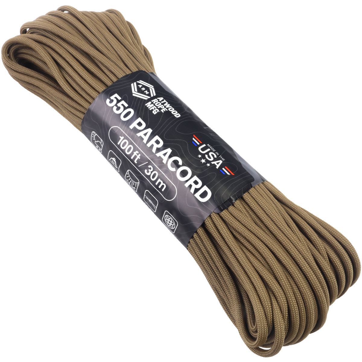 Atwood 550 paracord in coyote