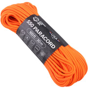 Atwood 550 paracord 100 ft hank in neon orange