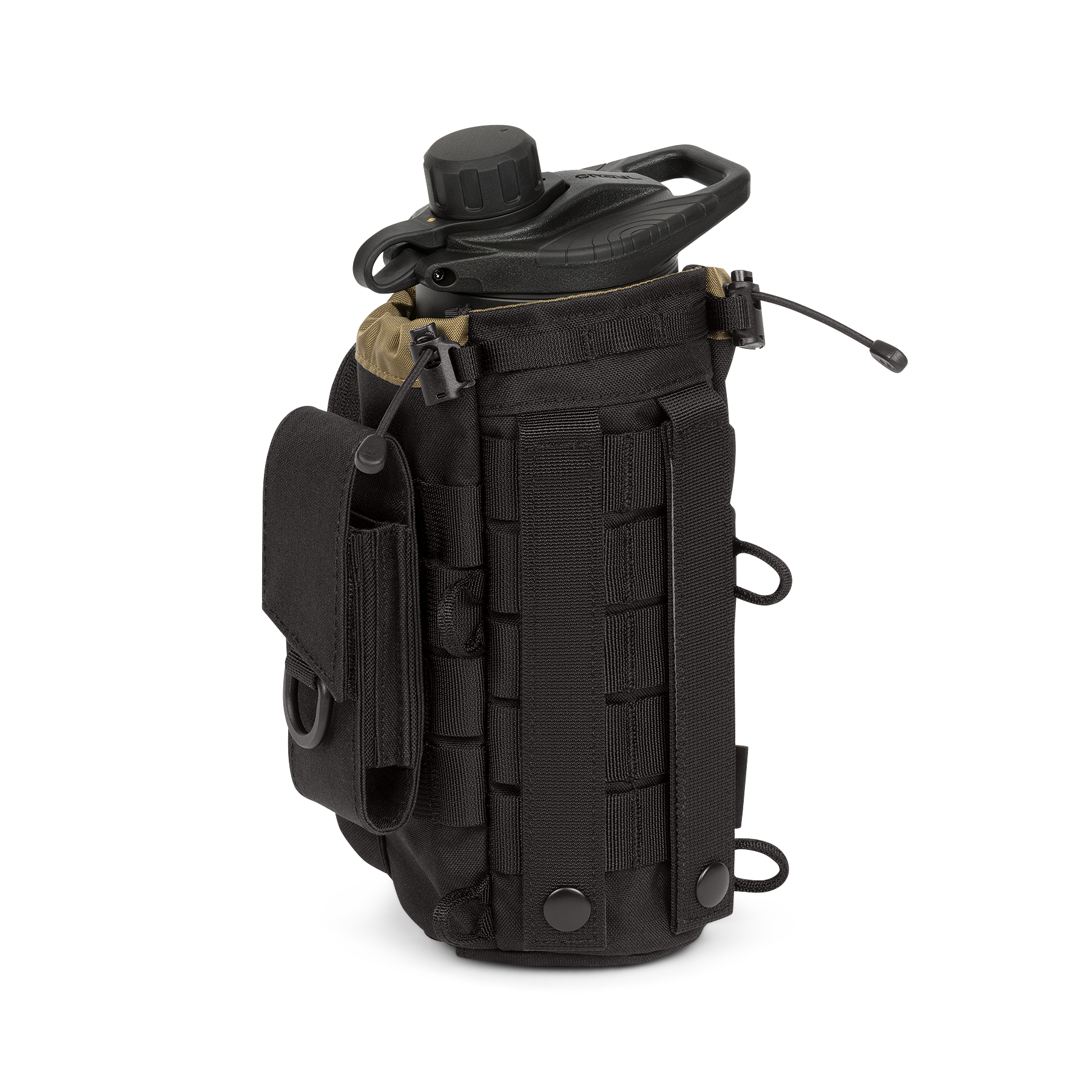 Grayl Mission Bottle Sling rear view with MOLLE attached pouch
