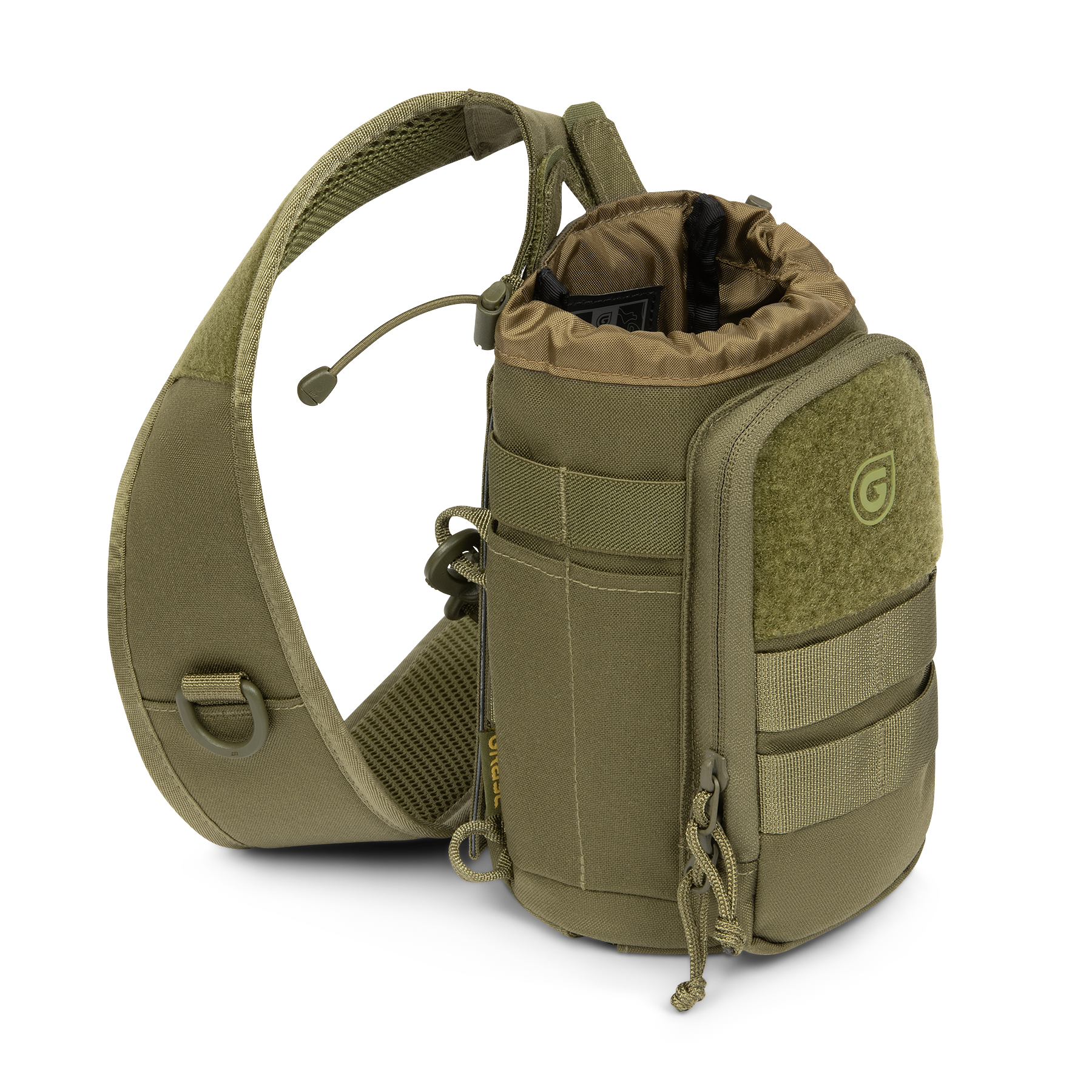 Grayl Mission Bottle Sling in Olive Drab, front view