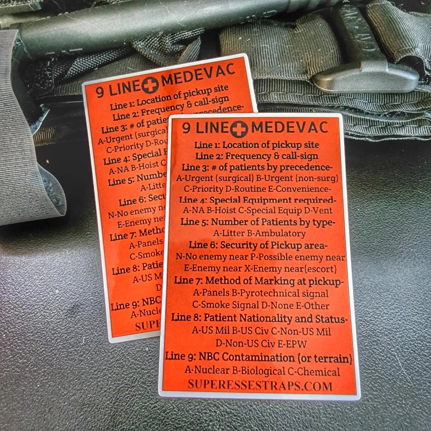 9 Line MedEvac Decal - Medical Evacuation Reference Sticker