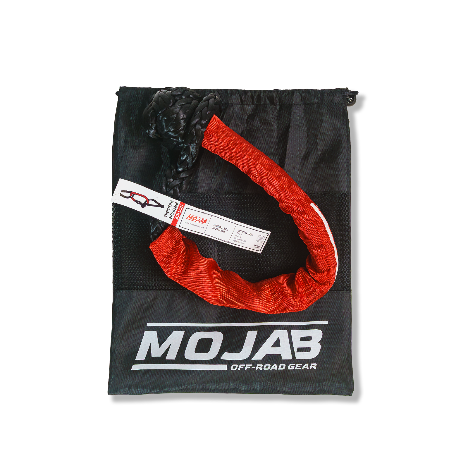 Soft Shackle 1/2'' x 24” with sleeve and bag (Single Shackle) (Lifetime Warranty)