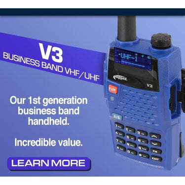 ANALOG ONLY - Rugged V3 - Business Band Two Way Handheld Radio