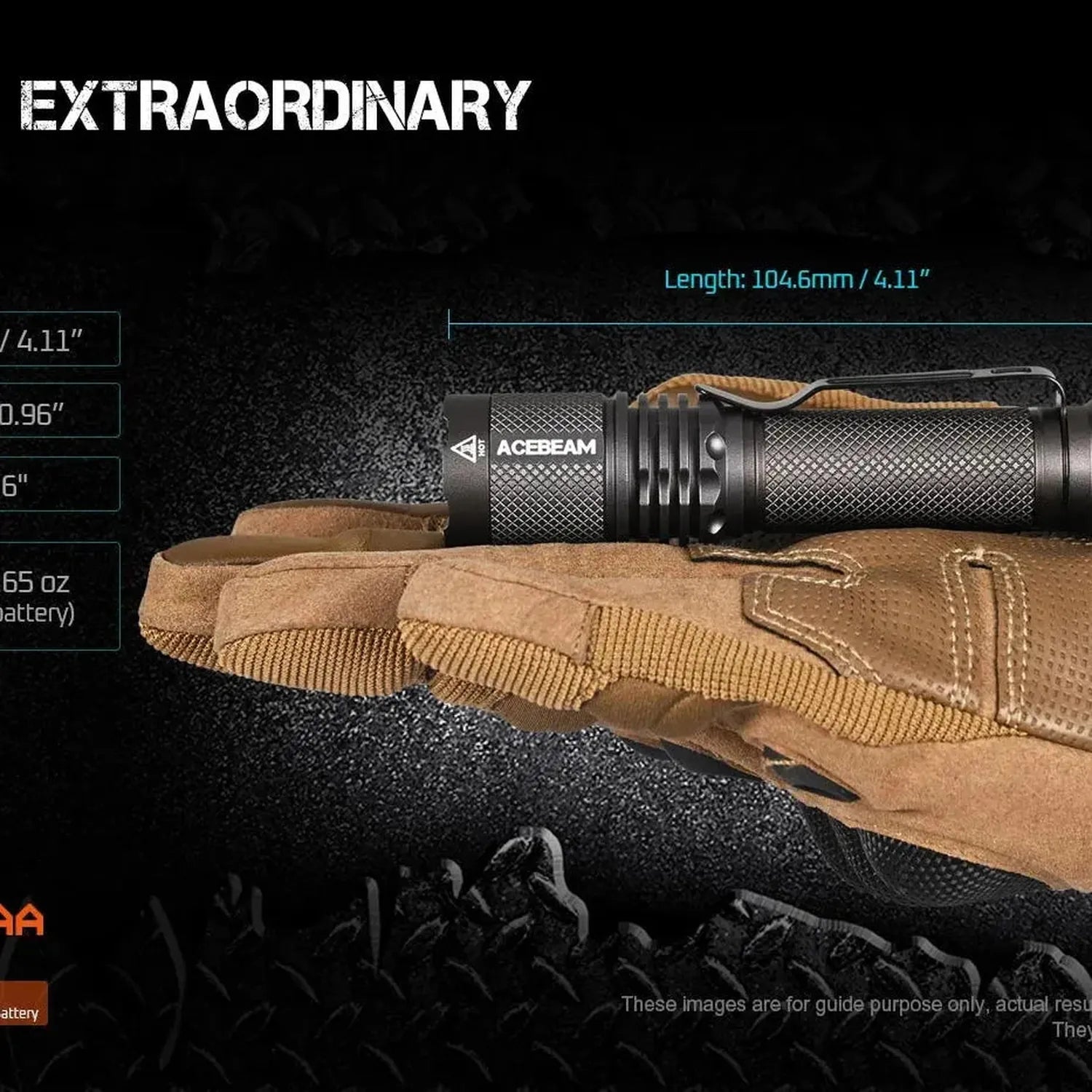 Acebeam TAC AA Tactical Flashlight (Avalanche Grey)
