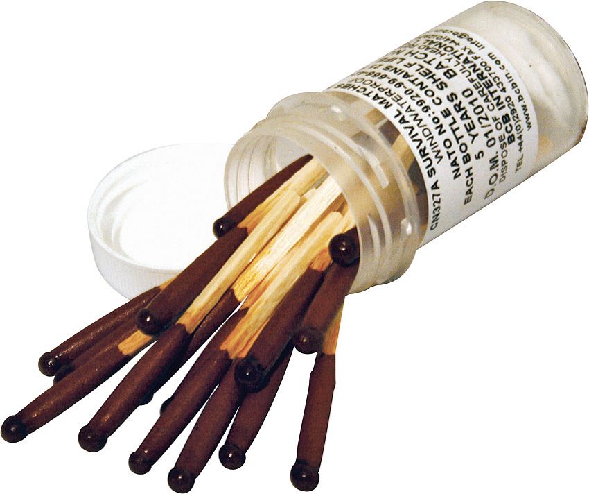 Weatherproof Survival Matches (25 Count Tub)