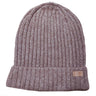Bison & Silk Ribbed Beanie