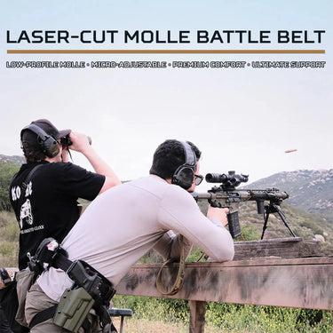Black Laser Cut MOLLE Battle Belt – Complete Kit