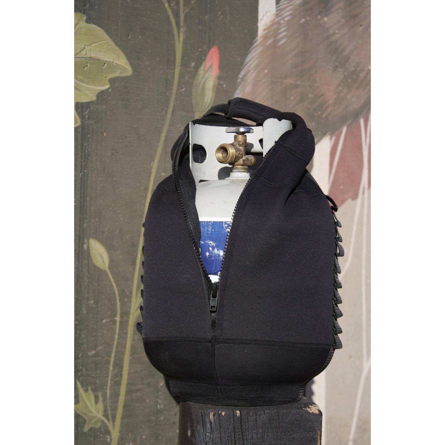 Burt's Tank Top: Propane tank insulator with tie down points