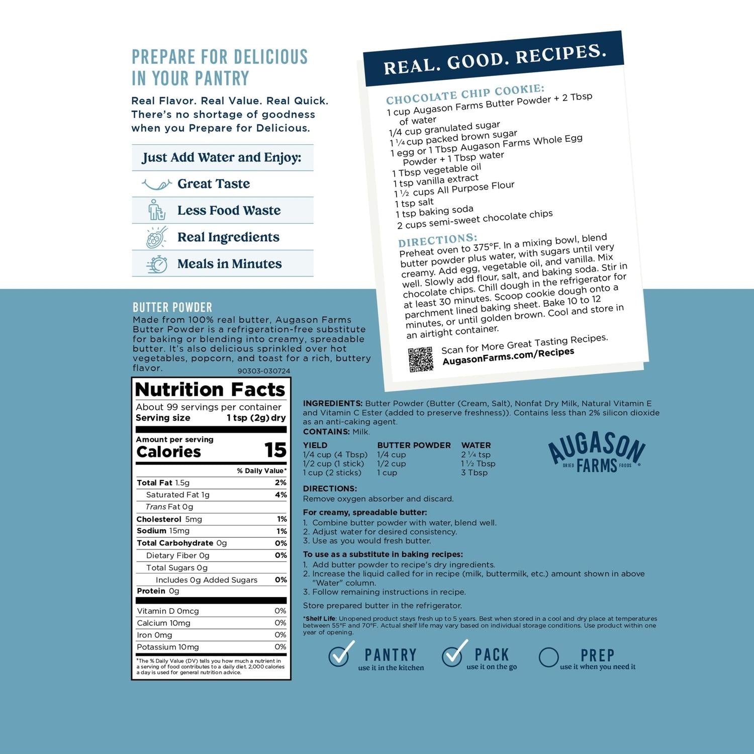 Butter Powder Pouch – 99 Servings
