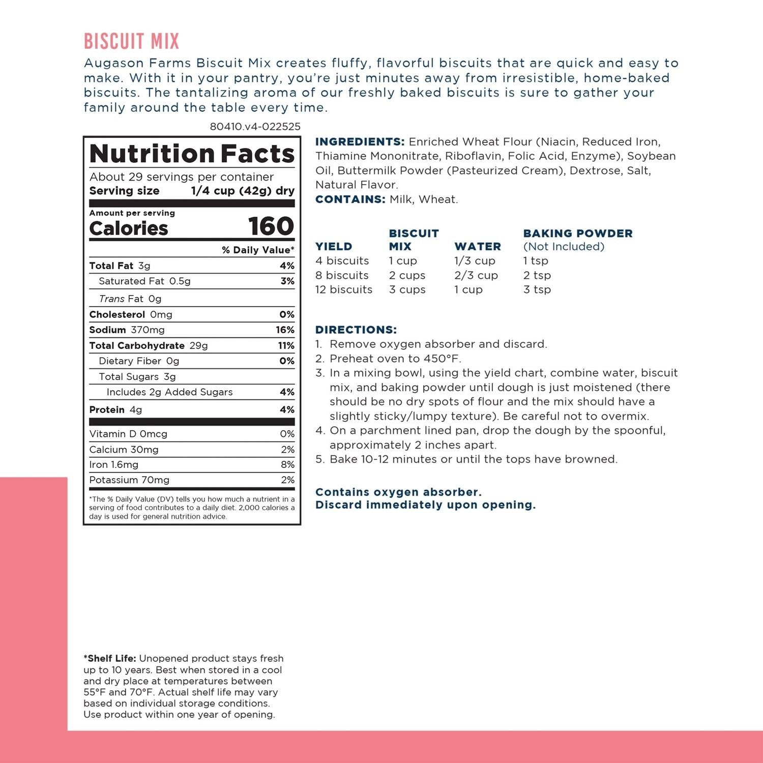 Buttermilk Biscuit Mix Can – 29 Servings