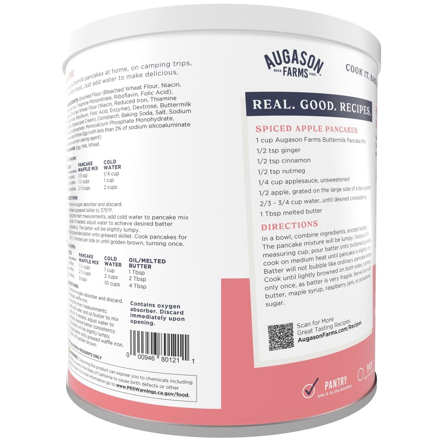 Buttermilk Pancake & Waffle Mix Can – 33 Servings