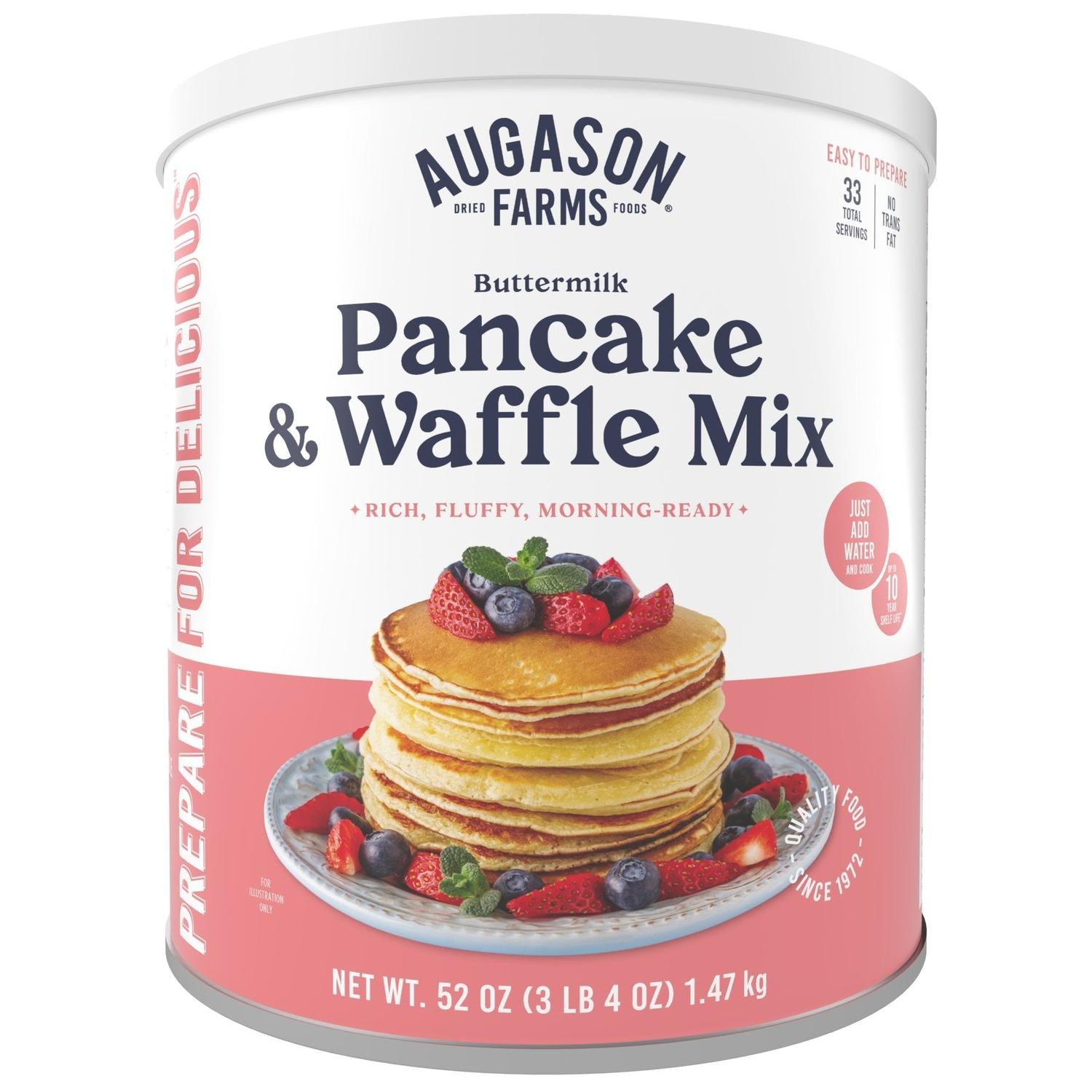 Buttermilk Pancake & Waffle Mix Can – 33 Servings