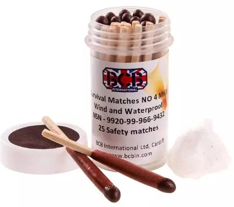 Weatherproof Survival Matches (25 Count Tub)