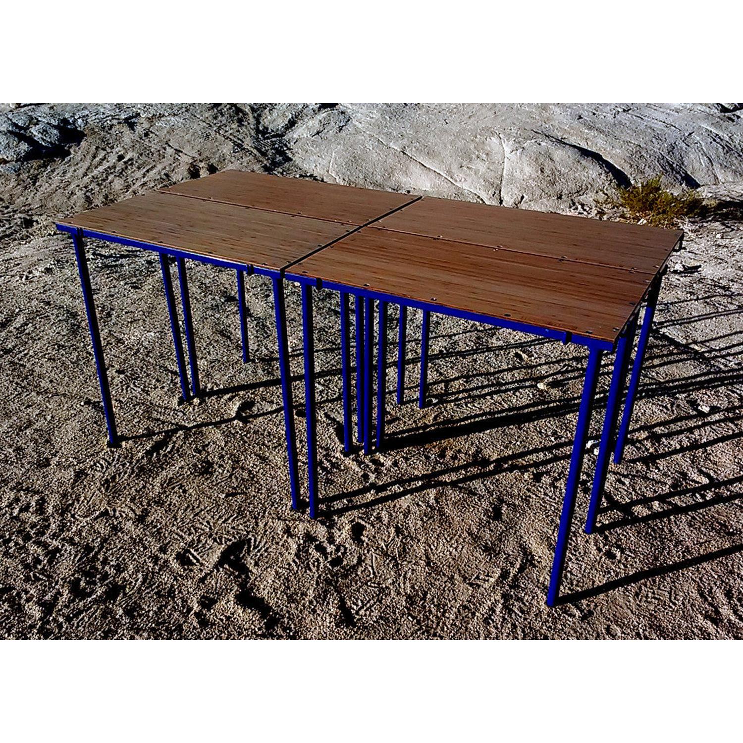 Camp Table Kit – Modular Metal & Bamboo Camp Table