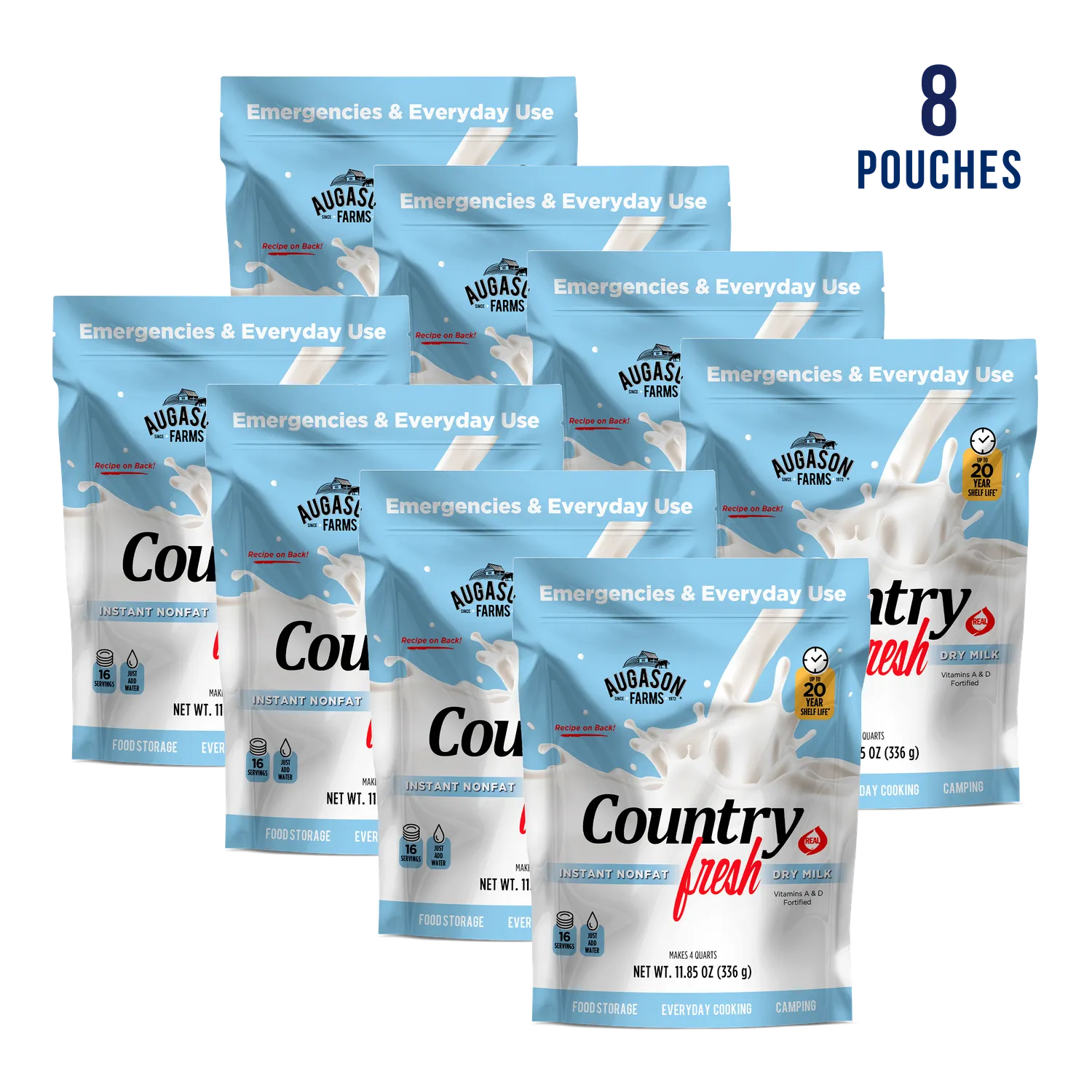 Country Fresh Instant Nonfat Dry Milk Pouch – 16 Servings