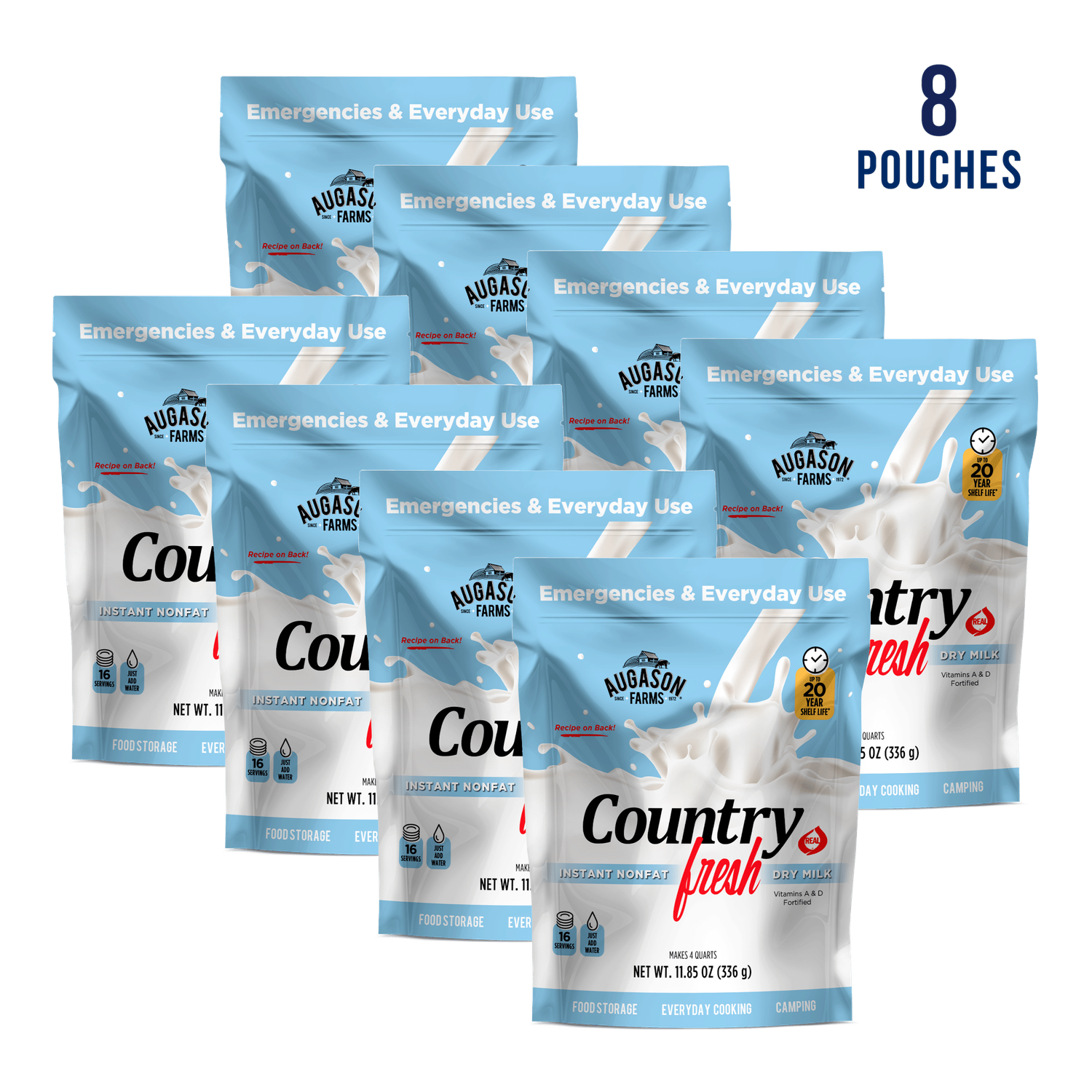 Country Fresh Instant Nonfat Dry Milk Pouch – 16 Servings
