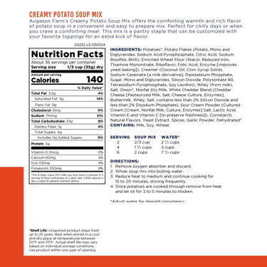 Creamy Potato Soup Mix Can, 36 Servings