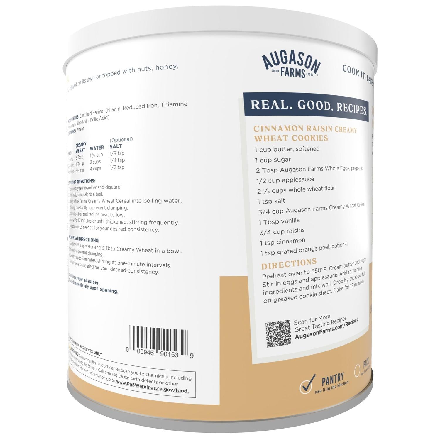 Creamy Wheat Cereal Can – 55 Servings