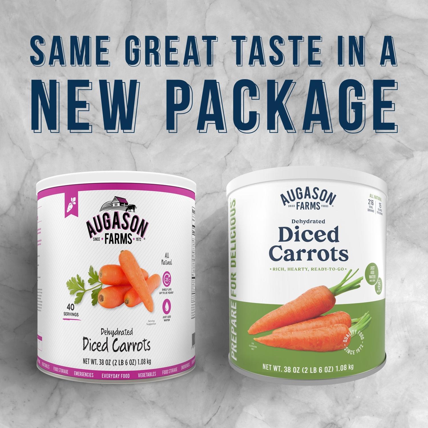 Dehydrated Diced Carrots Can – 216 Servings