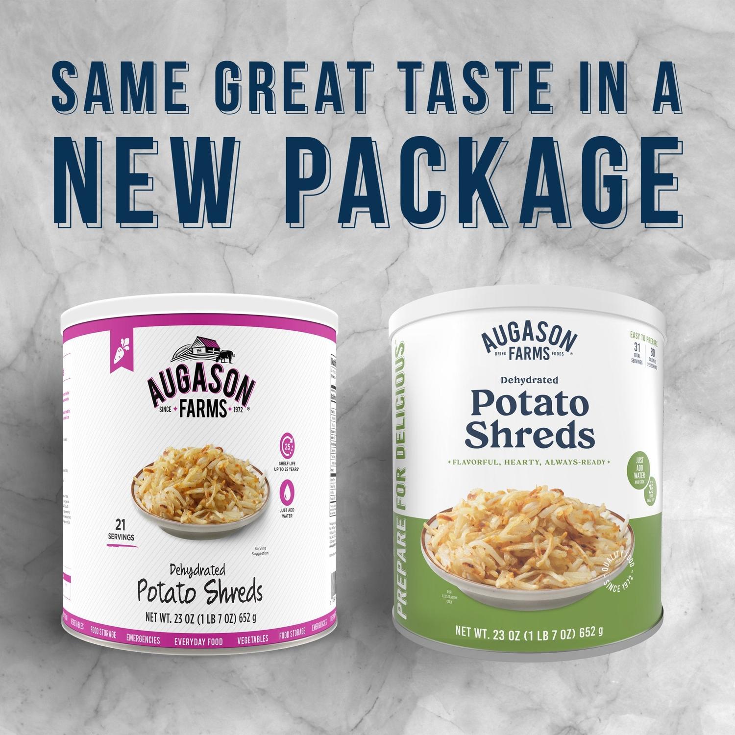 Dehydrated Potato Shreds Can – 31 Servings