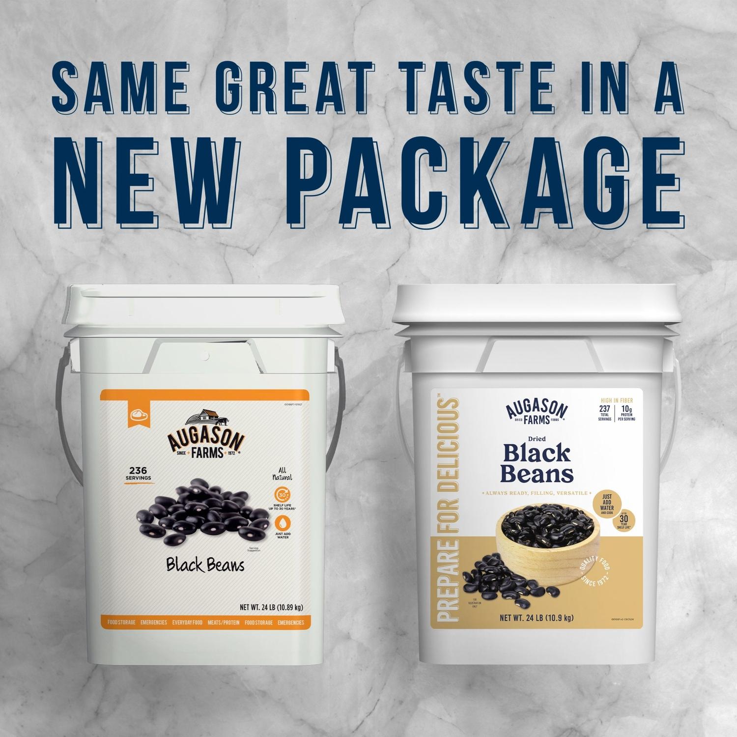 Dried Black Beans 4-Gallon Pail, 237 Servings